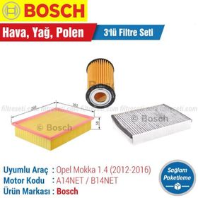 Bosch Opel Mokka 1.4 2012 2016 Filtre Bakım Seti
