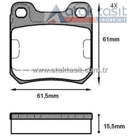 Bosch Opel Vectra B 1.6 1995-2002 Arka Fren Balatası