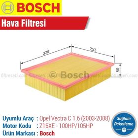 Bosch Opel Vectra C 1.6 2003-2008 Hava Filtresi