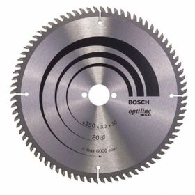 Bosch Optiline Wood 250x30 mm 80 Diş Daire Testere Bıçağı