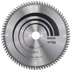 Bosch Optiline Wood 250x30 mm 80 Diş Daire Testere Bıçağı