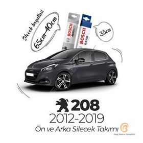 Bosch Peugeot 208 Ön Arka 2012-2019 Aeroeco Silecek