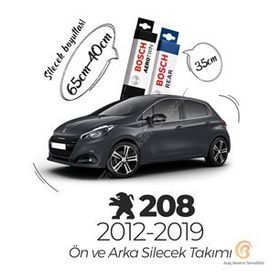 Bosch Peugeot 208 Ön Arka 2012-2019 Aerotwin Silecek