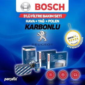 Bosch Peugeot 307 1.6 2000-2005 3'lü Karbonlu Filtre Bakım Seti