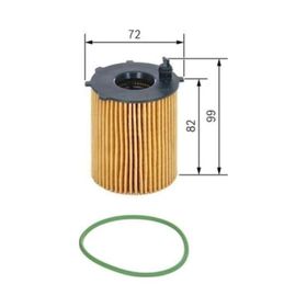 Bosch Peugeot 5008 1.6 BlueHDI MPV 2015-2018 Yağ Filtresi