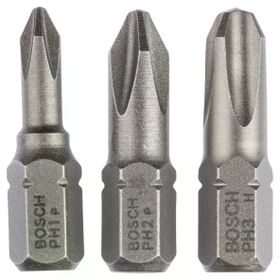 Bosch PH1/2/3x25 mm Hard Serisi 3 Parçalı Extra Vidalama Ucu Seti