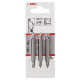 Bosch PH1/PZ1/S0x60 mm 3'lü Çift Taraflı Vidalama Ucu
