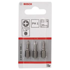 Bosch PH1x25 mm 3'lü Extra Hard Serisi Vidalama Ucu