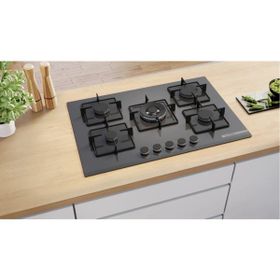 Bosch PNQ7B9P30O Serie 4 Gazlı 75 cm Sert Cam Antrasit Gri Doğalgaz Ocak