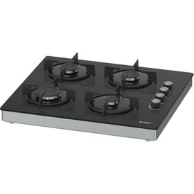 Bosch POP0C6B10O 4 Gözlü Gazlı Cam Yüzeyli Set Üstü Ocak Siyah