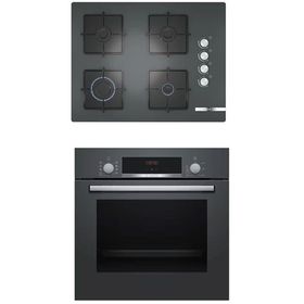 Bosch POP7C9O12O - HBF514BH0T Antrasit 2'li Ankastre Set