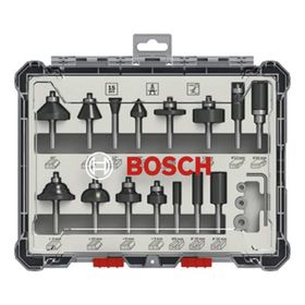 Bosch Pro Karışık 6 mm 15'li Şaftlı Freze Seti