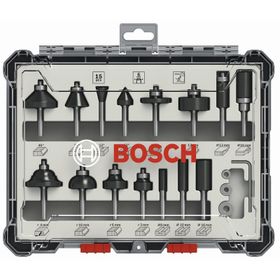 Bosch Pro Karışık 6 mm 15'li Şaftlı Freze Seti