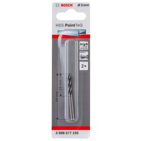 Bosch Professional 2 Adet 2 mm Gri Metal Matkap Uçları