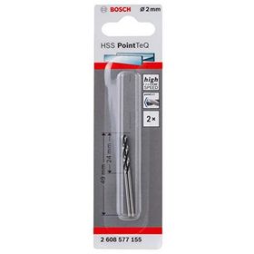 Bosch Professional 2 Adet 2 mm Gri Metal Matkap Uçları