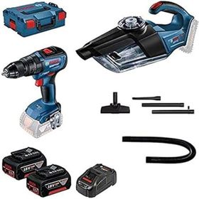 Bosch Professional GSB 18V-50 Akülü Darbeli Delme Vidalama Makinesi + GAS 18V-1 Akülü Süpürge