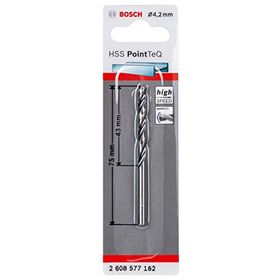 Bosch Professional HSS PointTeQ Spiral 75 mm Matkap Ucu