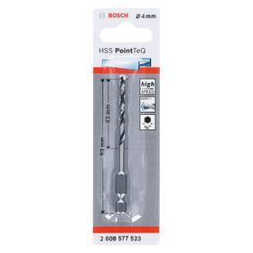 Bosch Professional PointTeQ Gri Altıgen Şaftlı HSS Metal 4.0x83 mm Matkap Ucu
