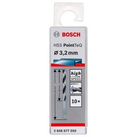 Bosch Professional PointTeQ HSS Metal için 10 Adet 3.2 x 36 x 65 mm Spiral Matkap Ucu