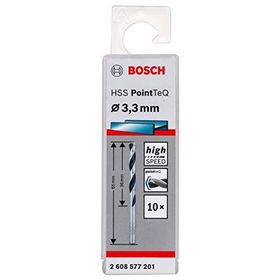 Bosch Professional PointTeQ HSS Metal için 10 Adet 3.3 x 36 x 65 mm Spiral Matkap Ucu