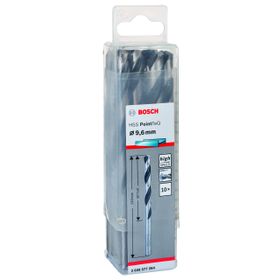 Bosch Professional PointTeQ HSS Metal için 10 Adet 9.6 x 87 x 133 mm Spiral Matkap Ucu