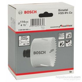 Bosch Progressor Serisi Ahşap Ve Metal 114 mm Delik Açma Testeresi Panç