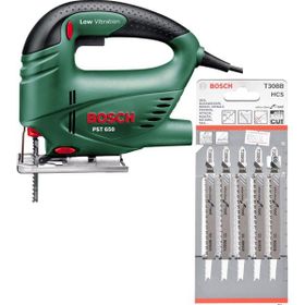 Bosch Pst 650 Compact 500 W Dekupaj Testere Makinası + 10 Parça Metal Ahşap Karışık Testere Bıçağı