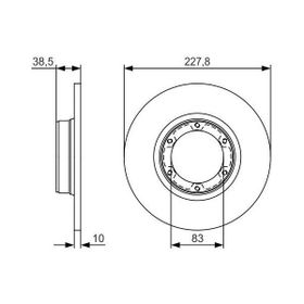 Bosch R12 Toros R5 75/85 227.5x10x6 DL Ön Fren Aynası