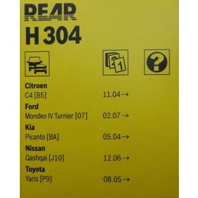 Bosch Rear Opel Corsa E 2015-2017 Arka Silecek