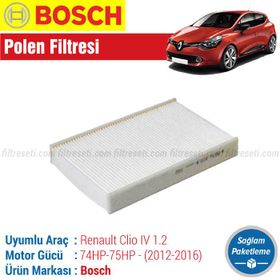 Bosch Renault Clio 4 1.2 2012 2016 Filtre Bakım Seti