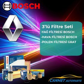 Bosch Renault Clio 4 1.2 2012 2016 Filtre Bakım Seti