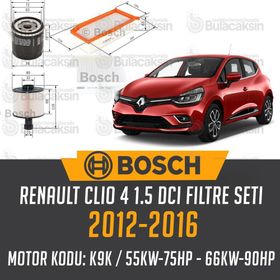 Bosch Renault Clio 4 1.5 DCI 2012 2016 Filtre Bakım Seti