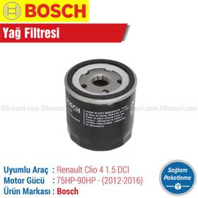 Bosch Renault Clio 4 1.5 DCI 2012 2016 Filtre Bakım Seti
