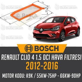 Bosch Renault Clio 4 1.5 dCi 2012-2016 Hava Filtresi