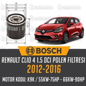 Bosch Renault Clio 4 1.5 dCi 2012-2016 Yağ Filtresi
