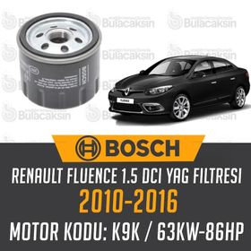 Bosch Renault Fluence 1.5 dCi 2010-2016 Yağ Filtresi