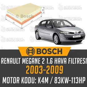Bosch Renault Megane 2 1.6 16V 2003-2009 Hava Filtresi