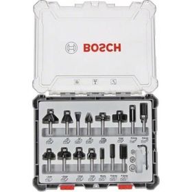 Bosch Şaftlı 8 mm 15 Parça Karışık Freze Ucu Seti