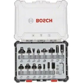 Bosch Şaftlı 8 mm 15 Parça Karışık Freze Ucu Seti