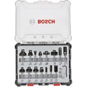 Bosch Şaftlı 8 mm 15 Parça Karışık Freze Ucu Seti
