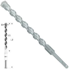 Bosch SDS Plus 1 Taş ve Beton 20x200x260mm Matkap Ucu