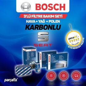Bosch Seat Leon 1.6 2005-2011 3'lü Karbonlu Filtre Bakım Seti