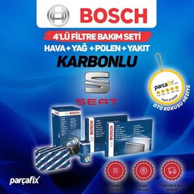 Bosch Seat Leon 1.6 2005-2011 4'lü Karbonlu Filtre Bakım Seti