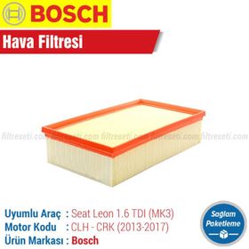 Bosch Seat Leon 1.6 TDI 2013-2017 Hava Filtresi