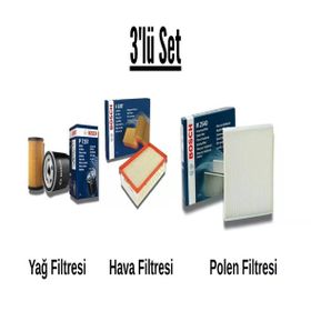 Bosch Seat Leon 1.8 T Benzinli 1998-2005 Hava Yağ Karbonlu Polen Filtre Bakım Seti