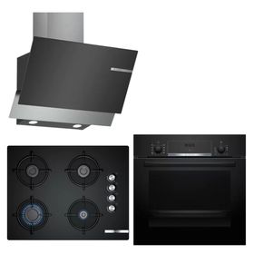 Bosch Siyah HBF534EB0T - POP6C6O10O - DWK065G60T Ankastre Set