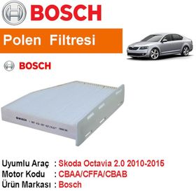 Bosch Skoda Octavia 2.0 TDI Polen Filtresi