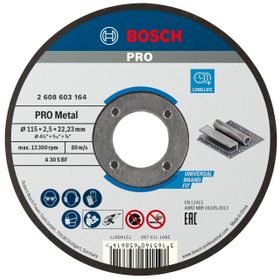 Bosch Standard Seri 115x2.5 mm Taş Düz Metal Kesme Diski