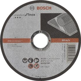 Bosch Standard Seri 125x1.6 mm Taş Düz Inox Paslanmaz Çelik Kesme Diski