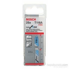Bosch T 118 A Ekonomik Metal İçin 25'li Dekupaj Testeresi Bıçağı